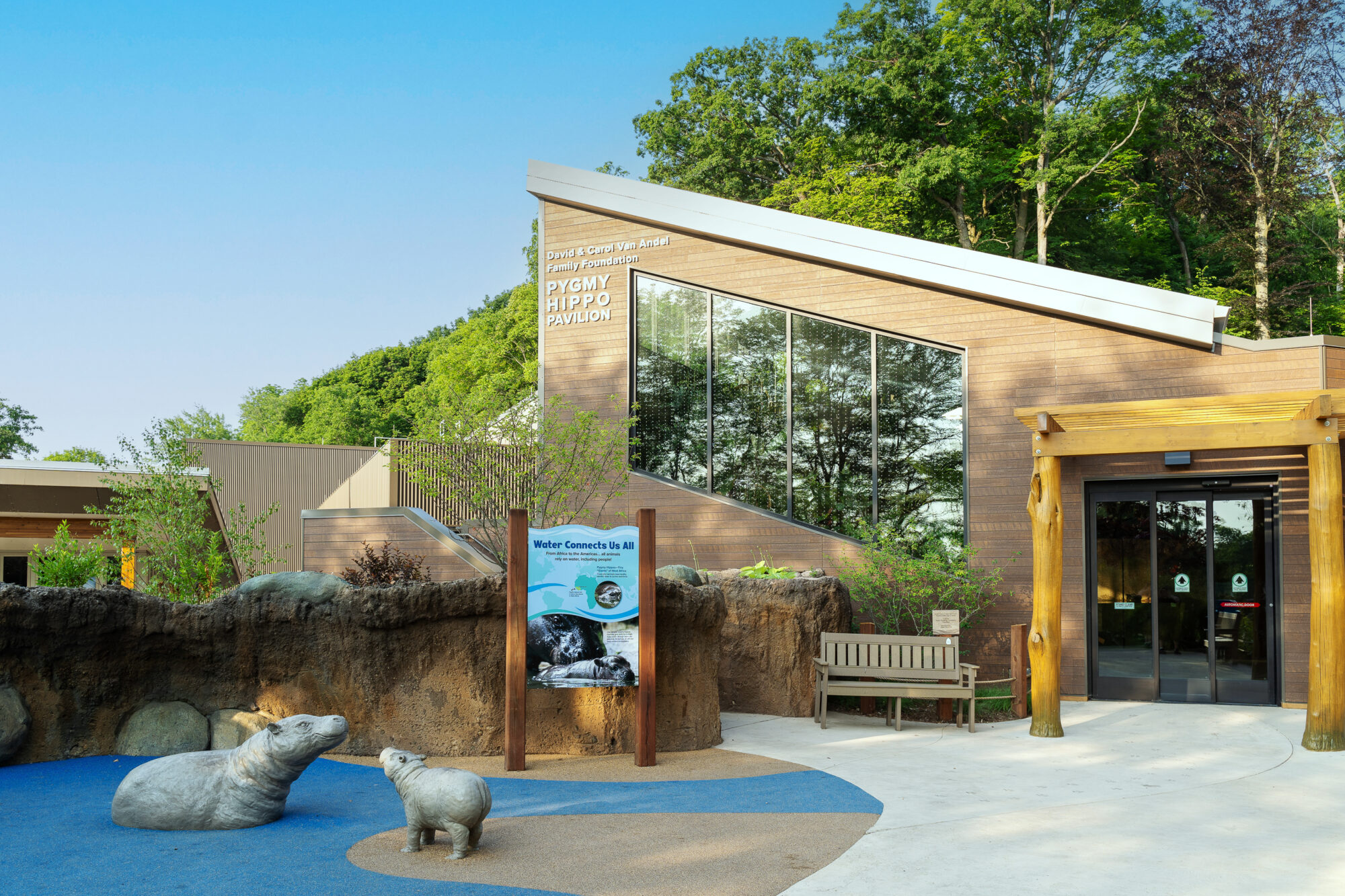 John Ball Zoo Pygmy Hippo Habitat in Grand Rapids, Michigan, built by Wolverine Construction